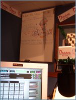 The White Board from the Dream 107 desk